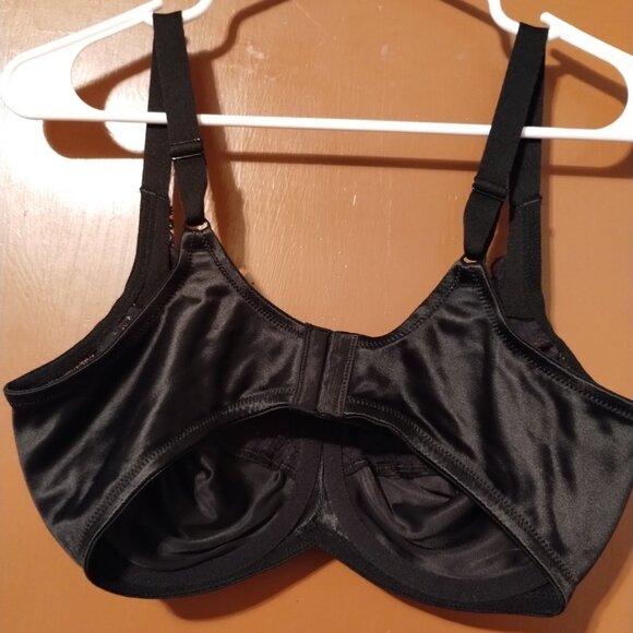 38D BLACK Lilyette COMFORT Lace Minimizer #0428 UNDERWIRE BRA - Picture 2 of 5